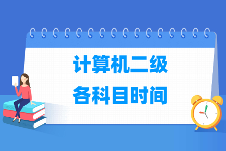 2025年全国计算机二级各科目考试时间