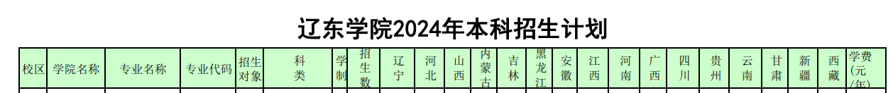 辽东学院中外合作办学招生计划-各专业招生人数是多少