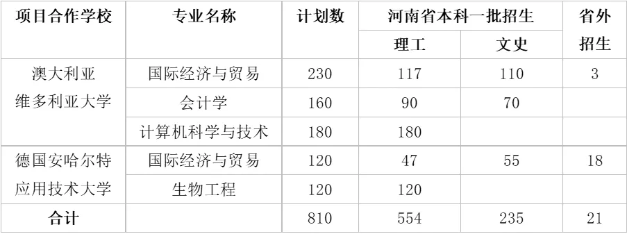 2024河南大学中外合作办学招生简章