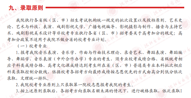 2025沈阳音乐学院艺术类录取规则