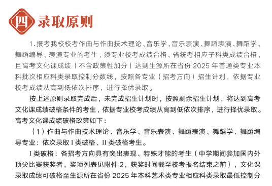 2025浙江音乐学院艺术类录取规则