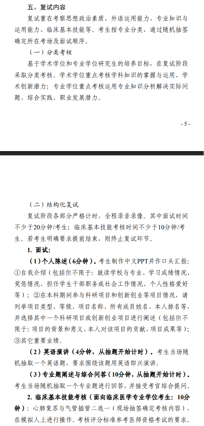 2025年温州医科大学研究生复试内容 2025年温州医科大学研究生复试内容