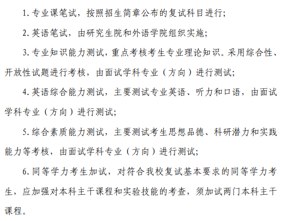 2025陕西中医药大学研究生复试内容